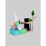 E-CUBE - Eco-Friendly Bamboo Desktop Organizer with Customizable Mini Drawers - Image 2