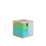 E-CUBE - Eco-Friendly Bamboo Desktop Organizer with Customizable Mini Drawers
