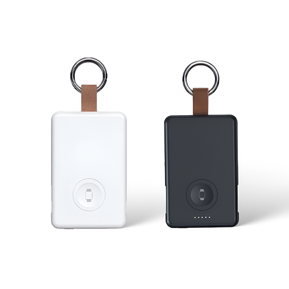 1 RING POWER: 5000mAh Power Bank with Built-In Cables & Wireless Charging for Apple and Samsung Watches - Image 1