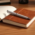 DELUXE PEN - Classy Metal Pen with PU Cover for a Luxurious Writing Experience - Image 4