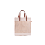 JUCO TOTE - Stylish Laminated Natural Juco Tote Bag with PU Leather Accents