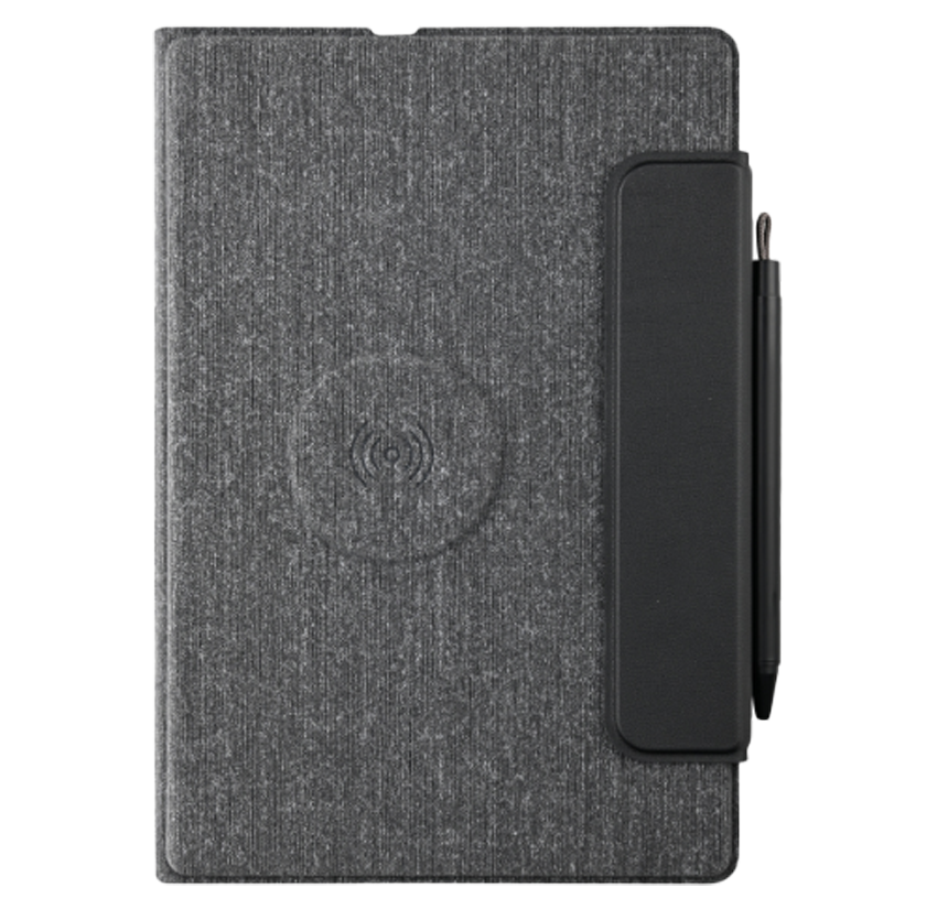 FLAPNOTE PEN Dark Grey - Notebook with 5W Magnetic Wireless Charger