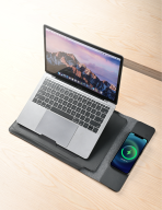 LAP-HOLD Dark Grey - Multifunctional Laptop Sleeve with 3-in-1 MagSafe Charger - Image 2