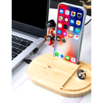 ANTI-STRESS WIRELESS - Bamboo Wireless Desktop Spinner with 15W Charging Capability - Image 5