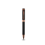 CHARM PEN - Elegant Black and Rose Gold Ballpoint Pen with Engraving Mirror Effect