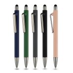SPLENDID PEN - Versatile Rubberized Barrel Pen with Stylus and Semi-Gel Ink