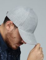 ROMA Grey - High-Quality 6-Panel Cap with Adjustable Velcro Closure - Image 2