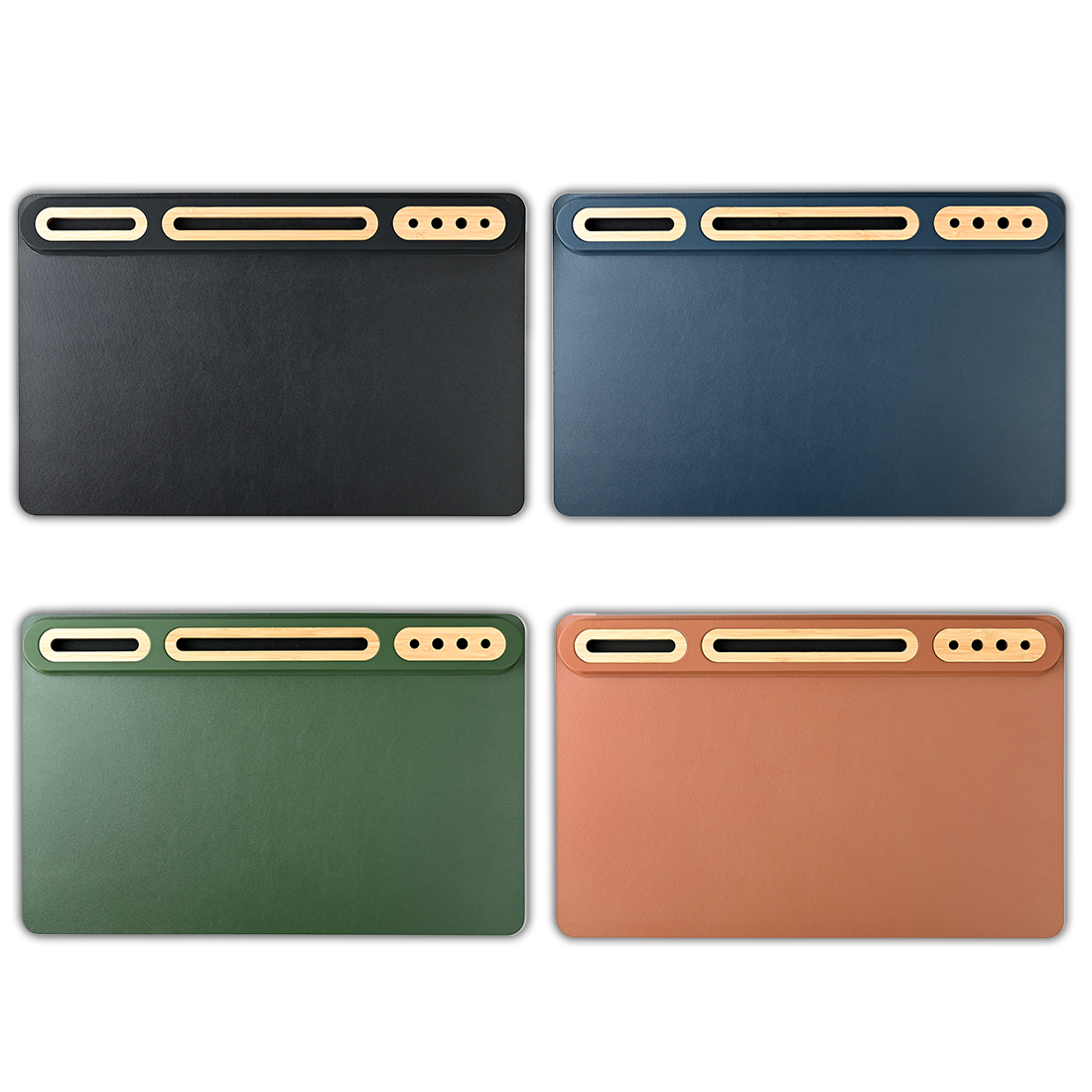 e3210 SOFTIDESK ORGANIZER - Eco-Friendly Desk Mat with Bamboo Holders for Ultimate Organization - Image 1
