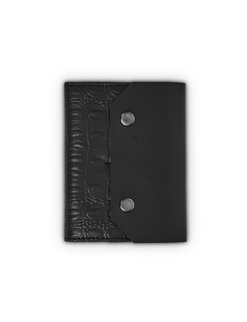 e32362 CROCO PASSPORT - Luxurious Crocodile Leatherette Passport Holder with Notepad - Image 1