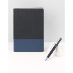 AGENDA - Classy Soft PU Notebook with 120 Sheets in Unique Corrugated Design - Image 4