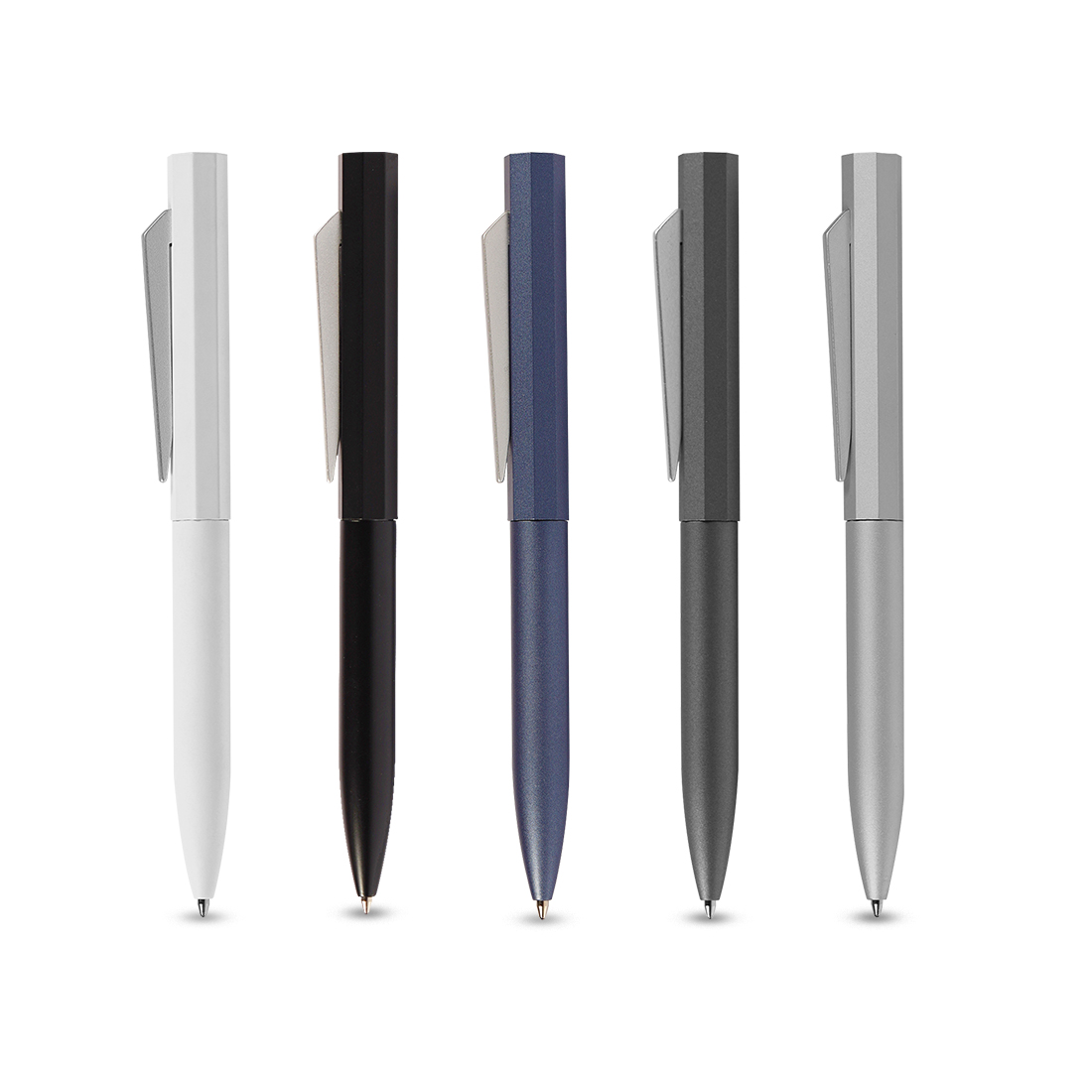 e4059 TWIST LUX - Premium Twist Pen with Matte Lacquered Aluminum Body and Satin Silver Accents - Image 1