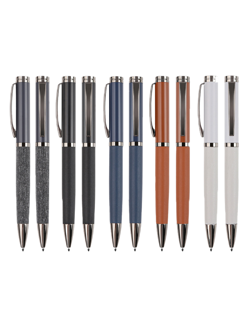 e4065_1_ DELUXE PEN - Classy Metal Pen with PU Cover for a Luxurious Writing Experience - Image 1