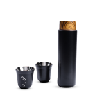 GAHWA SET - 400ml Vacuum Flask with 2 Double Wall Espresso Cups for Hot and Cold Beverages
