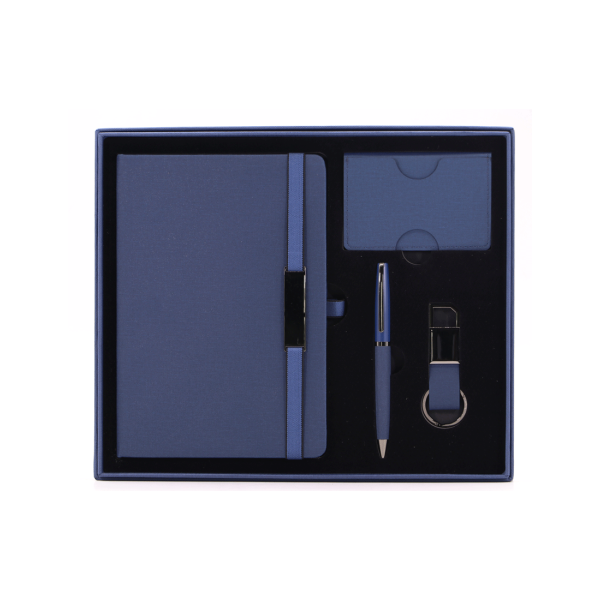 e80202-1 PRIME SET PLUS - Elegant Corporate Gift Set with PU Notebook, Metal Pen & RFID Card Holder - Image 1