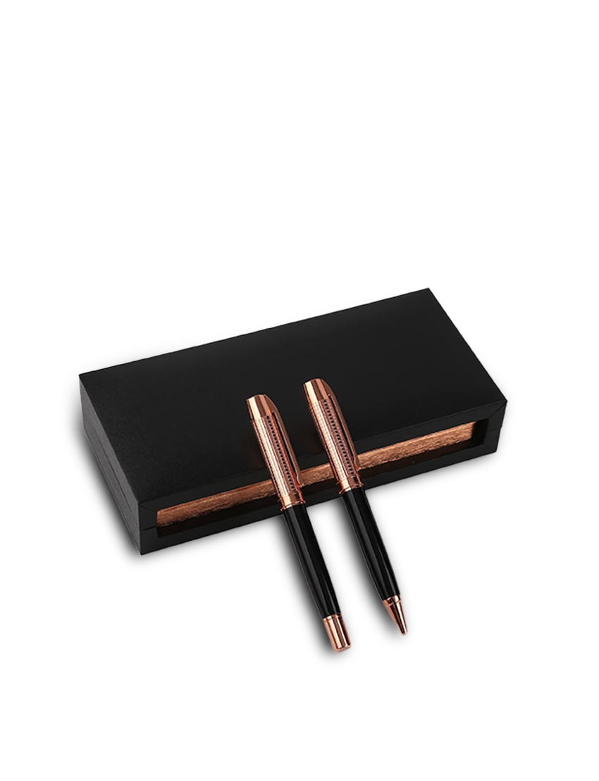 exquisite_pen_set_e4050_1 EXQUISITE PEN SET - Luxury Brass Roller and Ballpoint Pen Gift Set with Elegant Design - Image 1