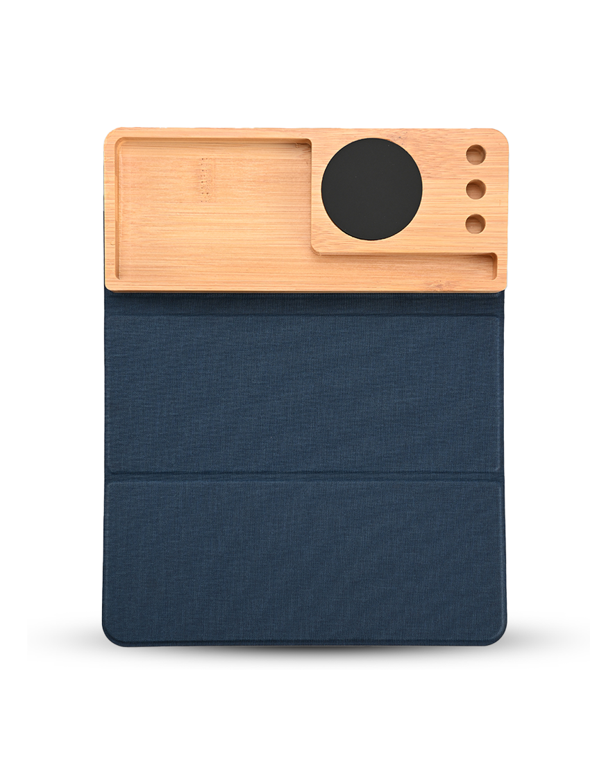mousepad_organizer_e3183_3_1 MOUSEPAD ORGANIZER - Foldable RCS PU Mousepad with Bamboo Wireless Charger and Light-Up Feature - Image 1