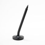 DESK MAGPEN – Sleek Matte Black Aluminum Roller Pen with 0.7mm Blue Ink & Matching Stainless Steel Base