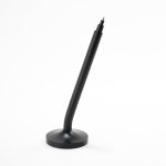 DESK MAGPEN – Sleek Matte Black Aluminum Roller Pen with 0.7mm Blue Ink & Matching Stainless Steel Base