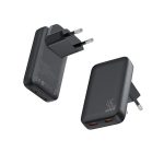 SLIM TRAVI SET – Ultra-Compact Dual USB-C Fast Charger with 45W Power & PPS Support in Travel Pouch