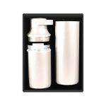 FLASKEE SET – Premium Powder-Coated Double-Wall Stainless Steel Cups (600ml & 300ml) with Interchangeable Lids & Adjustable Straw