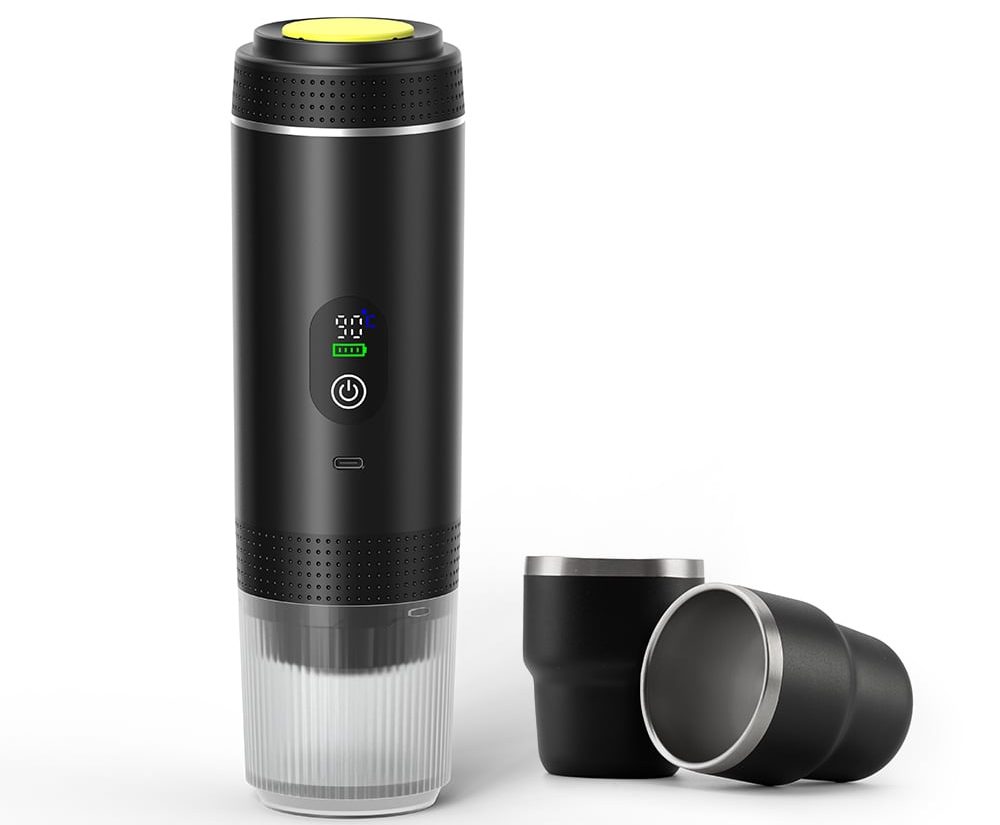 ESPRESSO-GO-SET – Compact 3-in-1 Coffee Maker with Battery Power, Dual Brew Modes & Dual Espresso Cups for On-the-Go Brewing