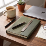 NOTE FLAP – Stylish PU Leather Notebook with 150 High-Quality Sheets and Durable Steel Binding - Image 3