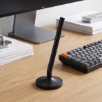DESK MAGPEN – Sleek Matte Black Aluminum Roller Pen with 0.7mm Blue Ink & Matching Stainless Steel Base - Image 5