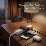 SLIM TRAVI SET – Ultra-Compact Dual USB-C Fast Charger with 45W Power & PPS Support in Travel Pouch - Image 3