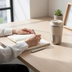 COZY SET – Elegant Gift Set with 420ml Stainless Steel Mug, PU Notebook & Metal Pen in Premium Leather Box - Image 3