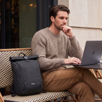 ONDA ROLL UP – Sleek Recycled Ocean Plastic Roll-Up Backpack with Padded Laptop Compartment & Minimalist Design - Image 3